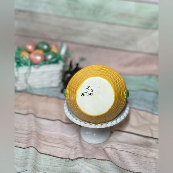 1980s Vintage Homemade Ceramic Basket EPC Spring Home Decor - Picture 4 of 9